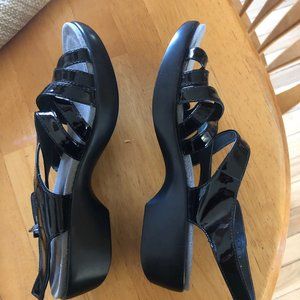 Dansko patent leather wedge sandal
